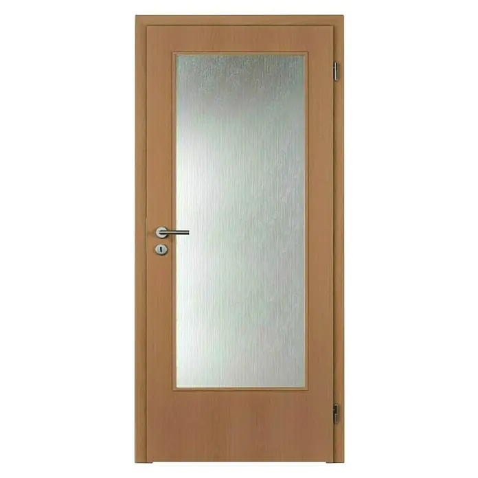 Doornite Sobna vrata sa staklom - D x Š x V: 39 x 750 x 2.000 mm, DIN desno, Bukva - Pogled sprijeda
