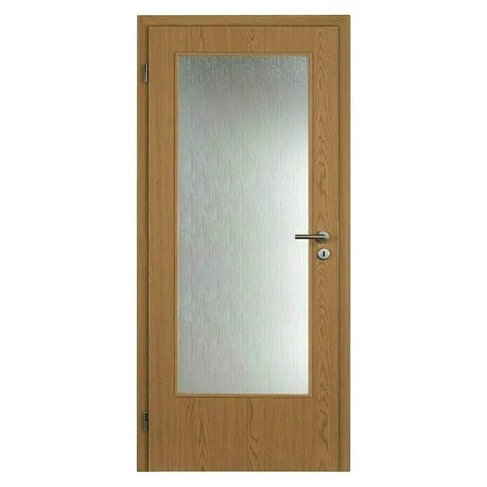 Doornite Sobna vrata sa staklom - D x Š x V: 39 x 850 x 2.000 mm, DIN lijevo, Hrast - Pogled sprijeda
