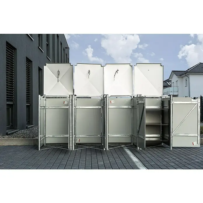 Hide Mülltonnenbox - 63,4 x 241,6 x 115,2 cm, Schwarz - Stimmungsaufnahme