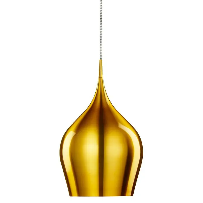 Searchlight Pendelleuchte Vibrant - 60 W, L x B x H: 26 x 26 x 160 cm, Gold, E27, 260 mm - Vorderansicht