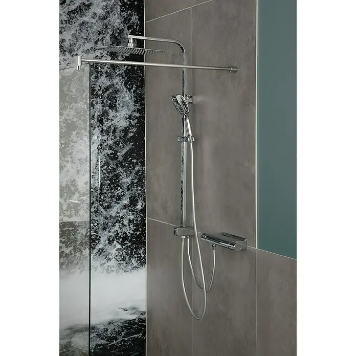 Camargue Sustav tuš garniture Manhattan - Razmak provrta: 70 cm, Broj vrsta mlaza: 3 Kom., Krom - Živopisni prikaz