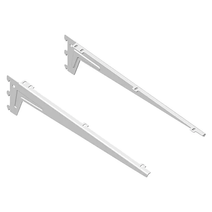 Element System Kutni nosač polica - Duljina: 48 cm, Bijele boje, Opteretivost: 55 kg, 1 par - Dijagonalni pogled