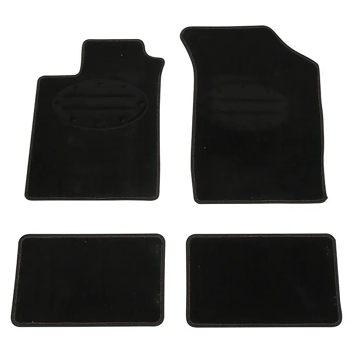 Carpoint Set automatten Comfortline Peugeot - Materiaal: Stof, Kleur: Zwart, Inhoud: 4-delig - Top-down weergave