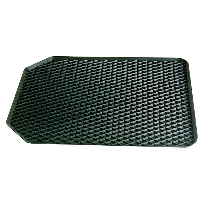 Carpoint Antislip-inlegmat Schaalmat Auto rubber 55x45cm - Materiaal: Rubber, Kleur: Zwart - Top-down weergave