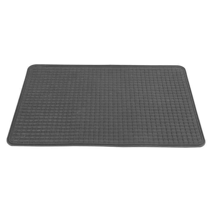 Carpoint Vloermat Auto rubber 50 x 35 cm - Materiaal: Rubber, Kleur: Zwart - Top-down weergave