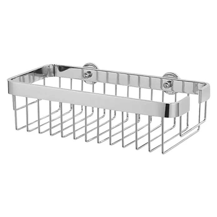 Tesa Kupaonska tuš polica AL131PCR - 30 x 14,7 x 8,7 cm, Krom, Sjaj - Dijagonalni pogled