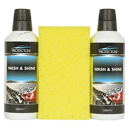 Protecton  Autoreinigingsset Wash & Shine 2x 500ml met Spons