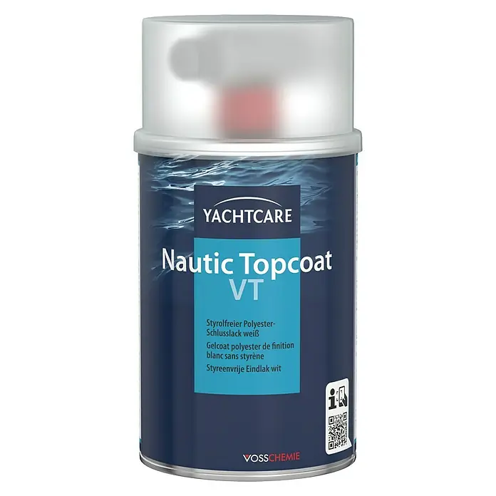 Yachtcare Yachtlack Nautic TopCoat VT - Weiß, 1 kg - Vorderansicht