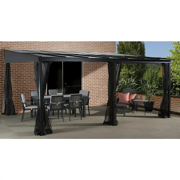 Sojag Terrassenüberdachung St. Barth 12x16 - L x T: 363 x 363 cm, Anthrazit - Stimmungsaufnahme
