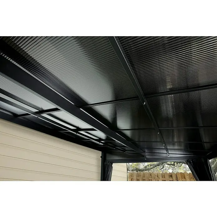Sojag Terrassenüberdachung St. Barth 10x14 - L x T: 296 x 296 cm, Anthrazit - Detailaufnahme
