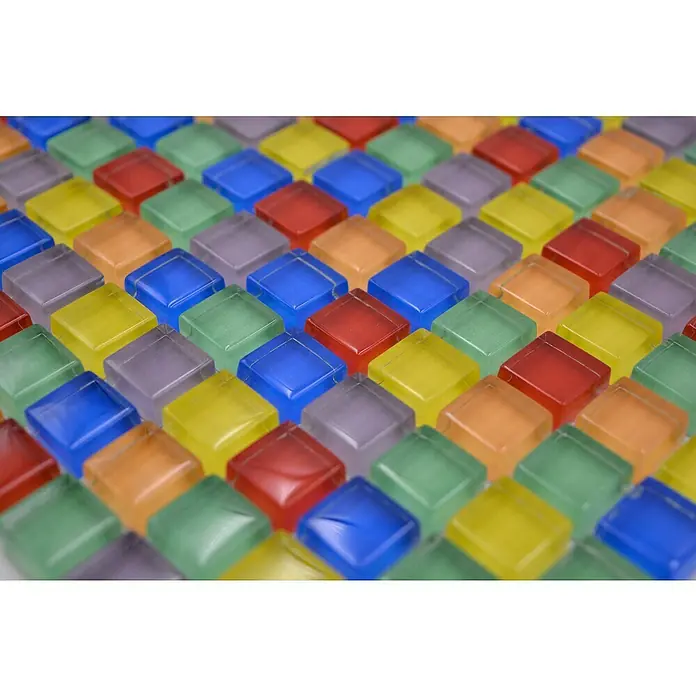 Mosaikfliese Quadrat Crystal XCM 8SE1501 - 30 x 30 cm, Mehrfarbig, Glänzend - Detailaufnahme
