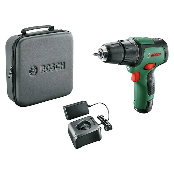 Bosch Akku-Schlagbohrschrauber EasyImpact 12 - 12 V, 1 Akku, 2 Ah, Leerlaufdrehzahl: 0 U/min - 1.300 U/min - Diagonale Ansicht