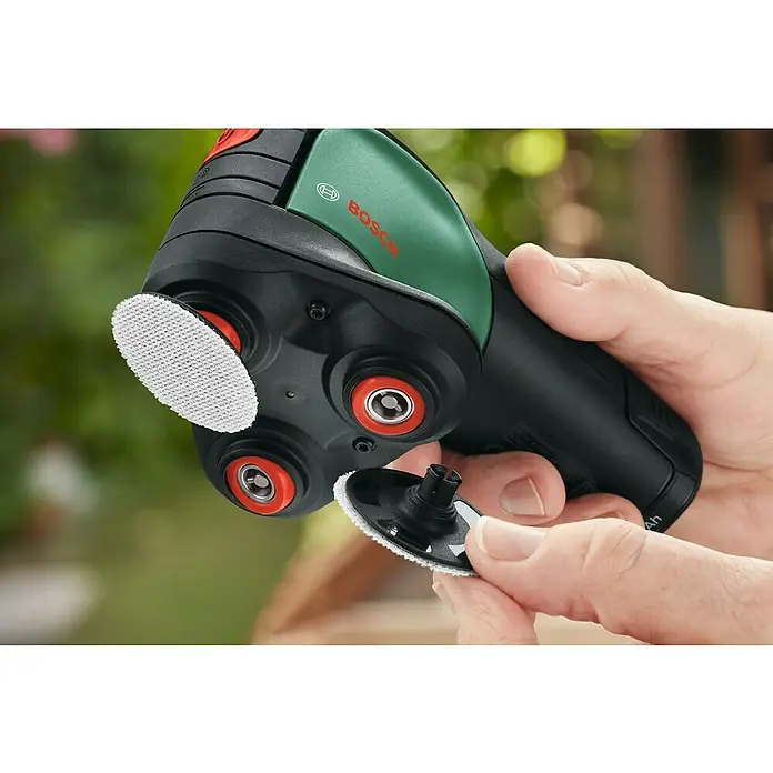 Bosch Akku-Tellerschleifer EasyCurvSander 12 - 12 V, 1 Akku, 2 Ah, Leerlaufschwingzahl: 800 U/min - 1.800 U/min - Detailaufnahme
