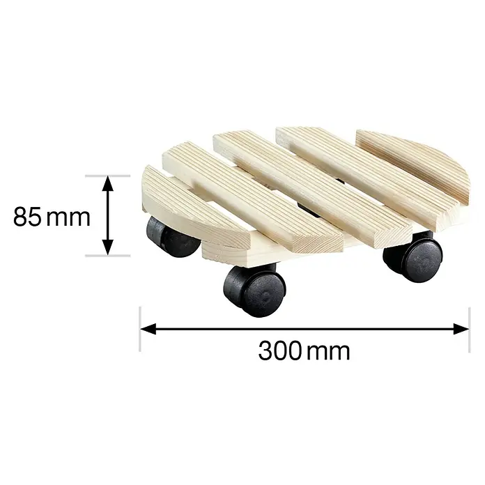 Gardol Pflanzenroller Andaluz - Natur, Rund, Max. Belastung: 100 kg - Skizze