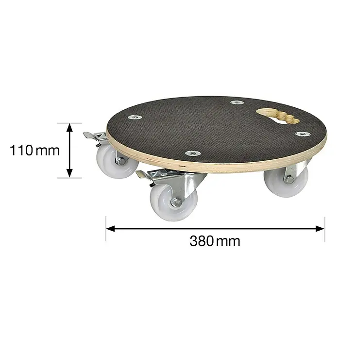 Gardol Pflanzenroller XXL Grip - 38 cm, Max. Belastung: 250 kg - Skizze