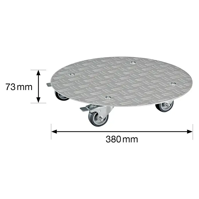 Gardol Voziček za rastline Arktis - Premer: 38 cm, Aluminij - Načrt