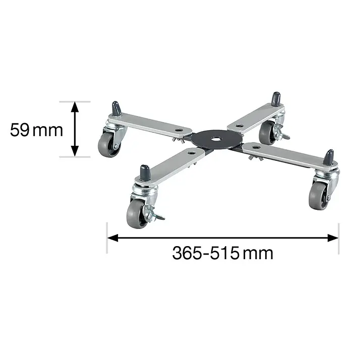 Gardol Pflanzenroller Sunline Basic - Stahl, Max. Belastung: 100 kg - Skizze