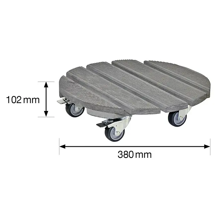 Gardol Pflanzenroller Verona - 38 cm, Max. Belastung: 200 kg - Skizze