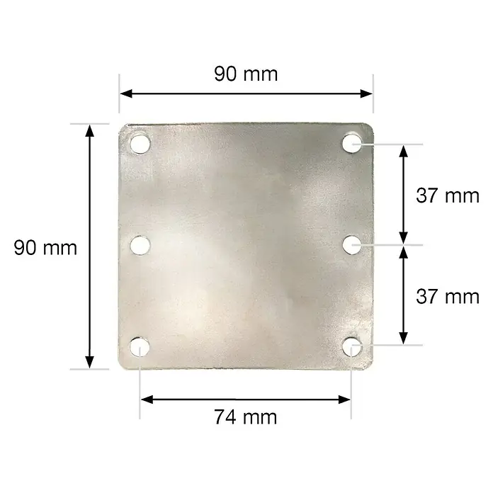 Wagner System Nosač i postolje stola - Š x V: 700 x 720 mm, Čelik, Kromirana, polirana, Srebrne boje - Skica
