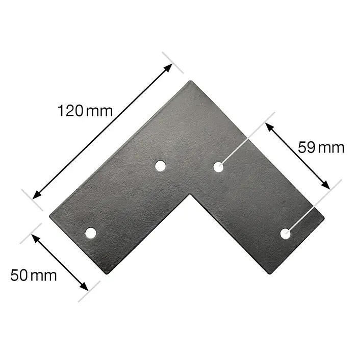 Wagner System Möbelfuß Hairpinlegs - Länge: 400 mm, Schwarz, Stahl - Skizze