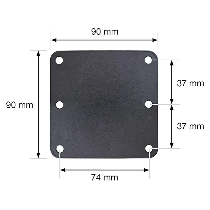 Wagner System Tischgestell - B x H: 700 x 720 mm, Stahl, Pulverbeschichtet, Schwarz - Skizze