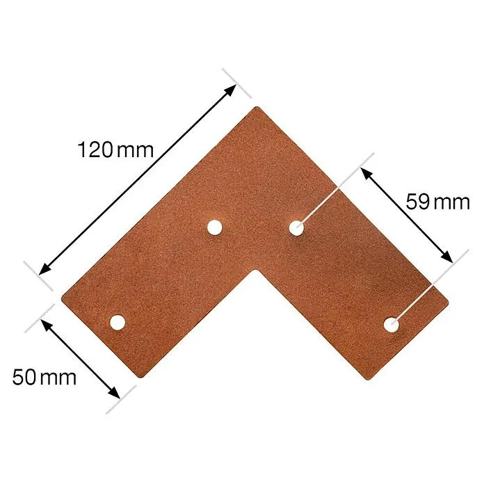 Wagner System Möbelfuß Hairpinlegs - Länge: 400 mm, Rosé Gold, Stahl - Skizze