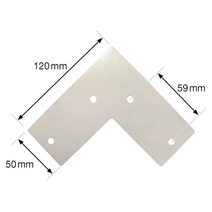 Wagner System Möbelfuß Hairpinlegs - Länge: 400 mm, Licht Grau, Stahl - Skizze