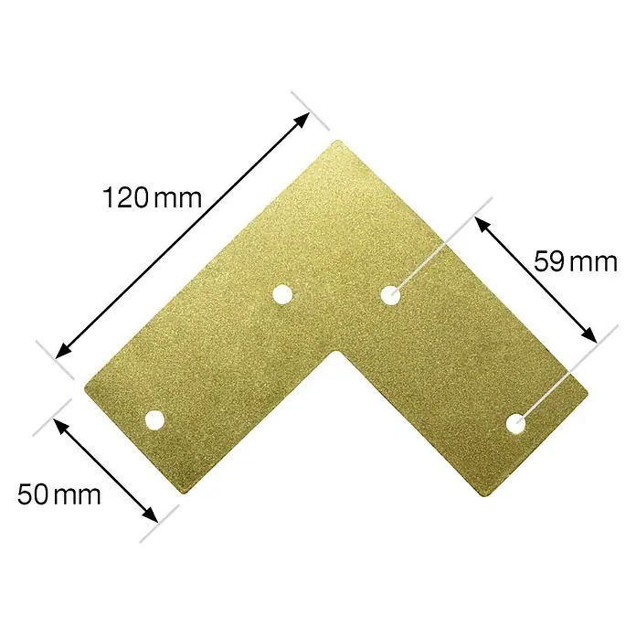 Wagner System Möbelfuß Hairpinlegs - Länge: 400 mm, Gold, Stahl - Skizze