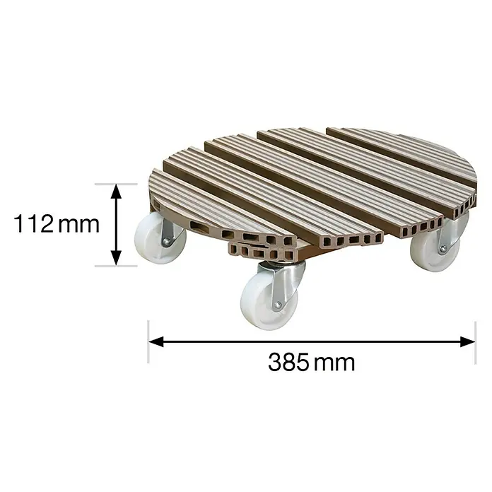 Gardol Pflanzenroller - WPC, Taupe, Max. Belastung: 150 kg - Skizze