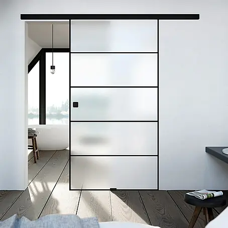 Diamond Doors Black Edition Staklena klizna vrata Lines