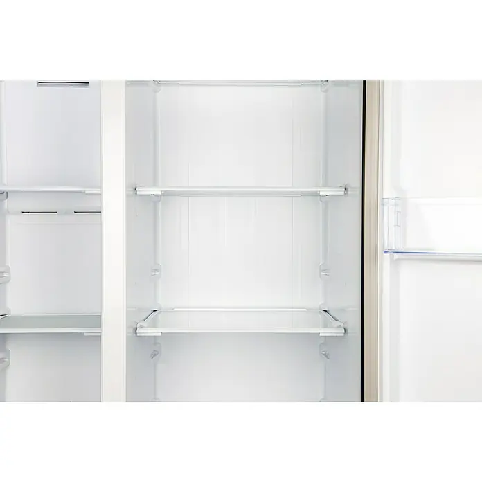 Respekta Kühl-Gefrierkombination AC178 A+ - Nutzinhalt Gesamt: 496 l, 63,6 x 91,1 x 178 cm, Edelstahl/Schwarz - Detailaufnahme
