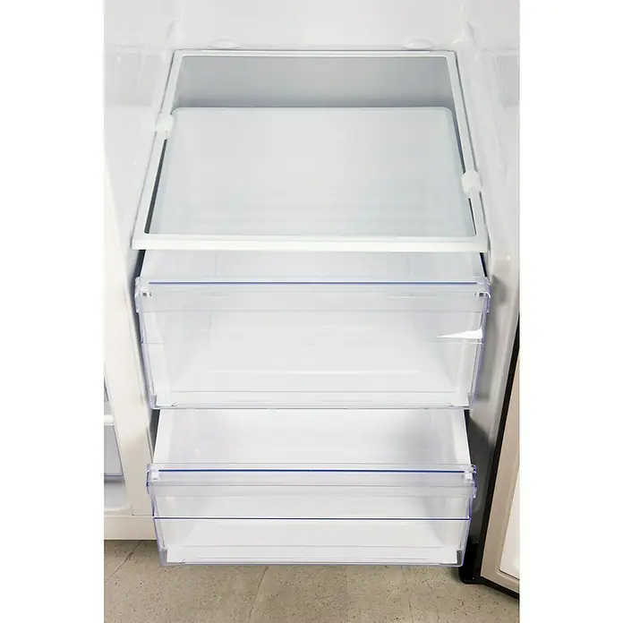 Respekta Kühl-Gefrierkombination AC178 A+ - Nutzinhalt Gesamt: 496 l, 63,6 x 91,1 x 178 cm, Edelstahl/Schwarz - Detailaufnahme