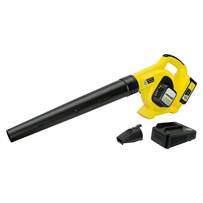 Kärcher Akku-Laubbläser LBL 4 Battery Set - 36 V, Li-Ionen, 1 Akku, Blasgeschwindigkeit: 250 km/h - Diagonale Ansicht