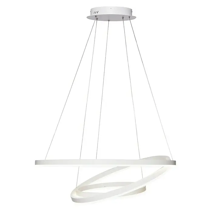 Direct Signs LED-Pendelleuchte Noble - Höhe: 150 cm, Weiß, Durchmesser: 800 mm - Vorderansicht