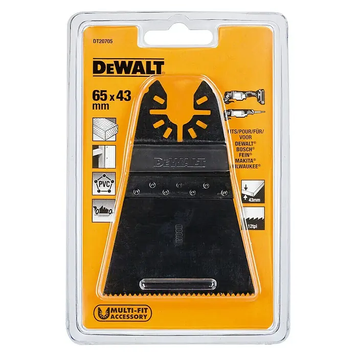 Dewalt Tauchsägeblatt DT20705 - Schnitttiefe: 43 mm, Material: Bi-Metall - Vorderansicht