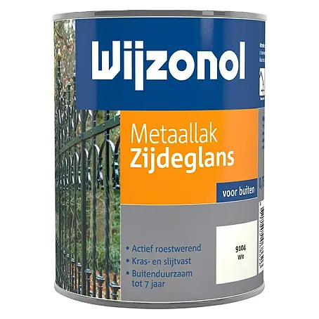 Wijzonol  Metaallak Zijdeglans 9104 Wit