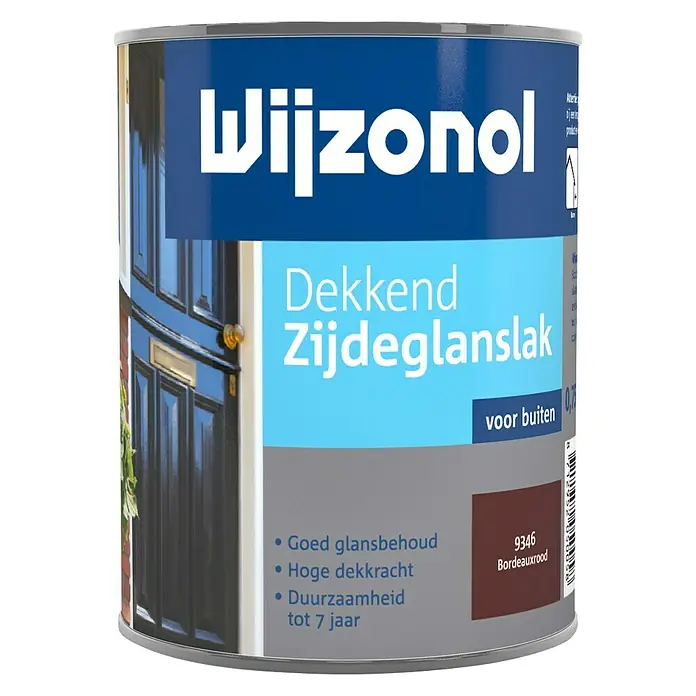 Wijzonol Kleurlak Dekkend Zijdeglans 9346 Bordeauxrood - Bordeauxrood, Zijdeglans - Vooraanzicht