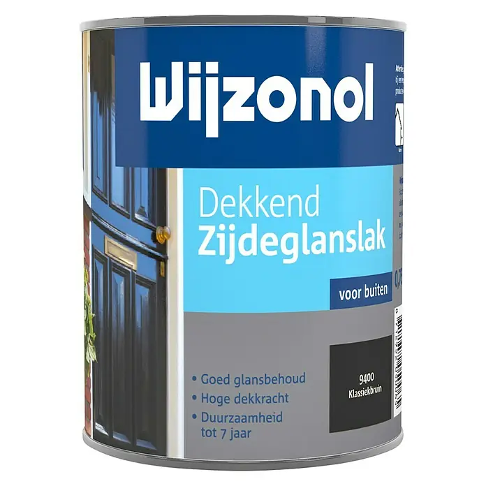 Wijzonol Kleurlak Dekkend Zijdeglans 9400 Klassiekbruin - Klassiekbruin, Zijdeglans - Vooraanzicht