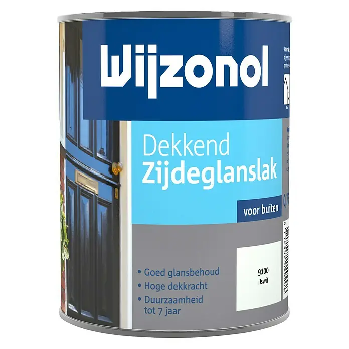 Wijzonol Kleurlak Dekkend Zijdeglans 9100 IJswit - Ijswit, Zijdeglans - Vooraanzicht