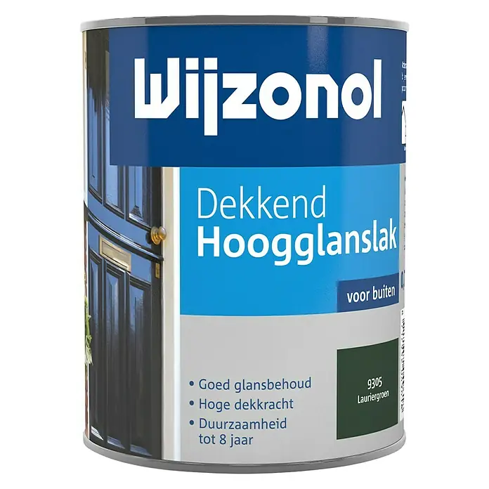 Wijzonol Kleurlak Dekkend Hoogglans 9305 Lauriergroen - Lauriergroen, Hoogglans - Vooraanzicht