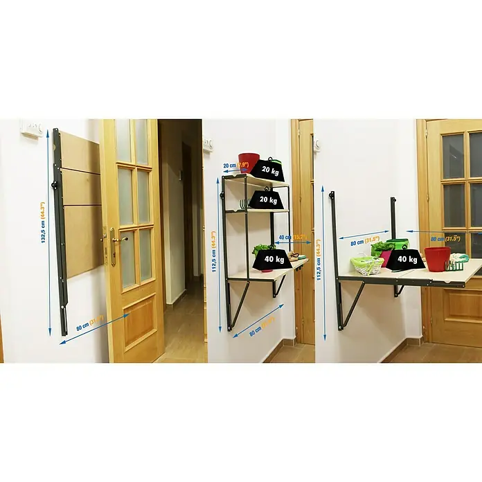 Simonrack Simonflex Hängeregal - L x B x H: 40 x 80 x 112,5 cm, Einklappbar, Anthrazit/Ark - Stimmungsaufnahme