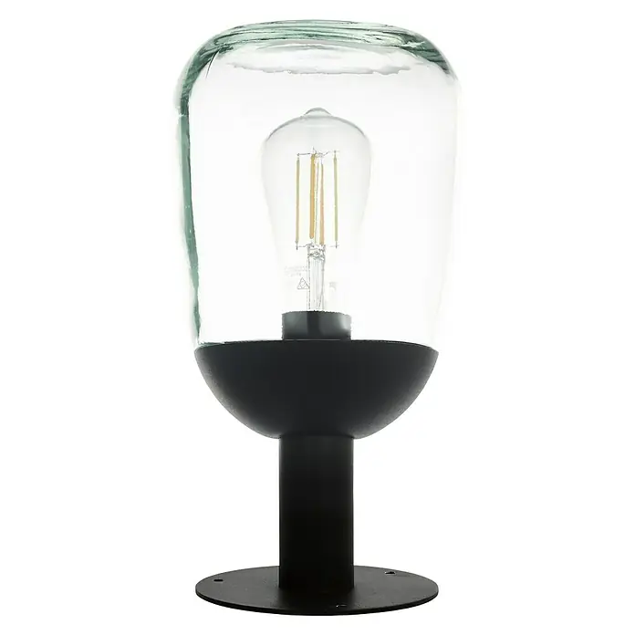 Eglo Donatori Sobremuro exterior - 60 W, Ø x Al: 15,5 x 31 cm, Negro, IP44 - Vista frontal