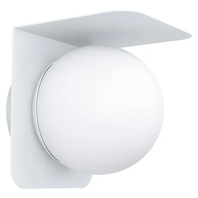 Eglo Aplique exterior Corrientes - 15 W, 18 x 18 x 18,5 cm, Blanco, IP44 - Vista angular