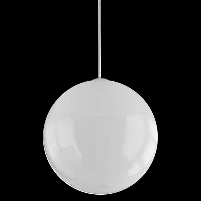 Lámpara colgante LED redonda bola Noel - 132 W, Ø x Al: 300 mm x 112 cm, Blanco, Blanco neutro - Vista frontal