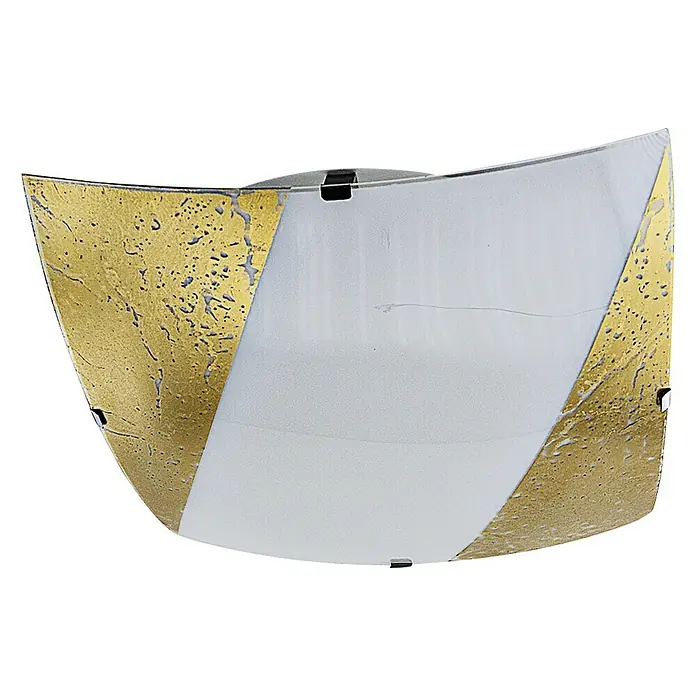 Plafón LED Cristal vin cuadrado - 12 W, L x An x Al: 8 x 25 x 25 cm, Oro, Blanco neutro - Vista ascendente
