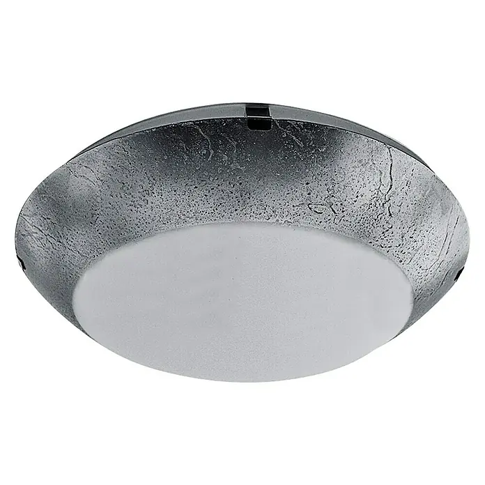 Plafón LED redondo Cristal vin - 12 W, Ø x Al: 250 mm x 8 cm, Plateado, Blanco neutro - Vista ascendente