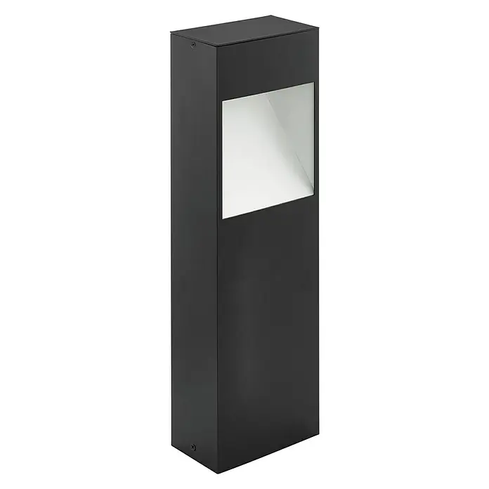 Eglo Sobremuro exterior LED Manfria - 10 W, L x An x Al: 7,5 x 13,5 x 38 cm, Antracita, IP44 - Vista angular