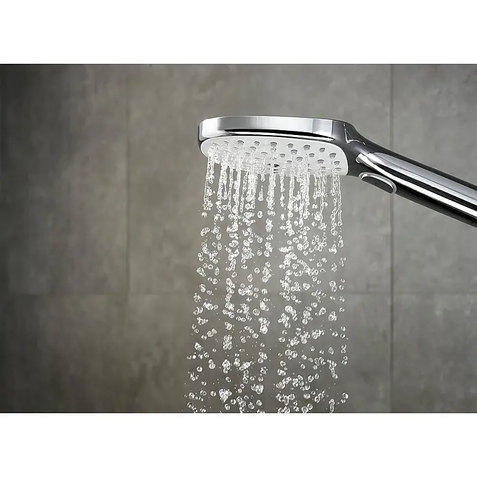 Hansgrohe Handbrause Raindance Select E - Anzahl Funktionen: 3 Stk., Durchmesser: 12 cm, Chrom - Anwendungsbeispiel