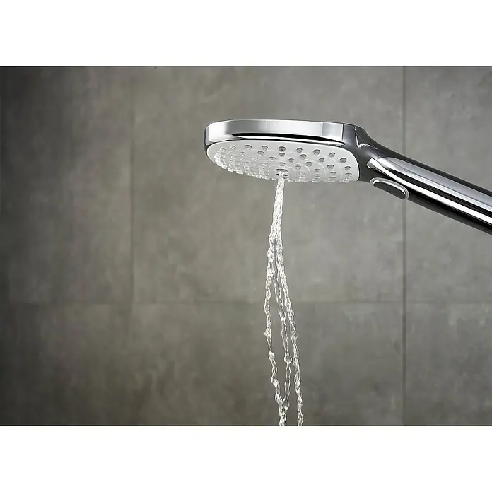 Hansgrohe Handbrause Raindance Select E - Anzahl Funktionen: 3 Stk., Durchmesser: 12 cm, Chrom - Anwendungsbeispiel