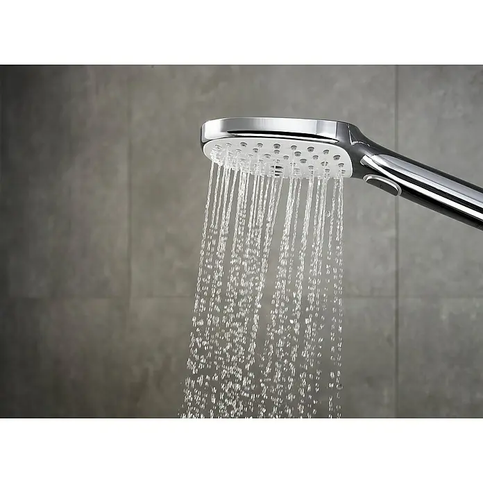 Hansgrohe Handbrause Raindance Select E - Anzahl Funktionen: 3 Stk., Durchmesser: 12 cm, Chrom - Anwendungsbeispiel